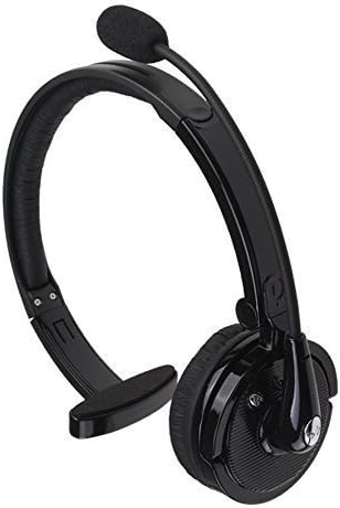 Glotronic Over the Head Bluetooth Wireless Trucker Headset With Flexible Boom Mic 12 Hours Long Talking Time