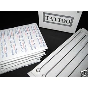 DISP TIPS AS BONUS (50) ASSORTED PRE-STERILIZED TATTOO NEEDLES WITH (10) DISP TIPS AS BONUS
