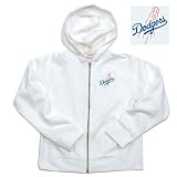 Los Angeles Dodgers MLB Girls Lucky Full Zip Hooded Jacket (White)