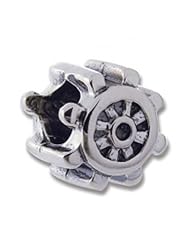 Biagi Sterling Silver Ship Wheel Bead Charm