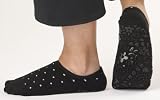 Skidders Women's Gripper Socks - Black/White Polka Dots