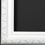 Scrolled White Picture Frame-Solid Wood_New, 10x10