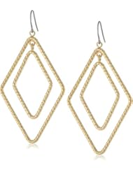 Kensie "Holy Holly" Silver-Plated Octagon Drop Earrings