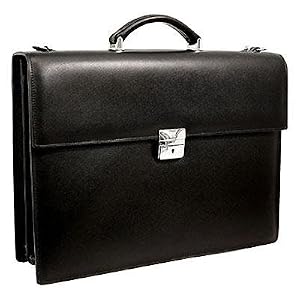 Buy Jack Georges Prestige Collection Double Gusset Flapover Briefcase by Jack Georges