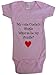 MY CUTE UNCLE IS SINGLE - BigBoyMusic Baby Designs - White, Blue or Pink Baby One Piece Bodysuit
