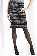  Knee Length Graphic Print Pencil Skirt