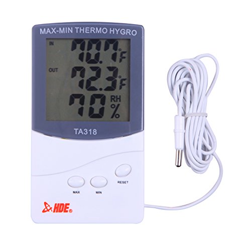 HDE Indoor/Outdoor Thermometer and Hygrometer LCD Weather Station - Indoor Humidity Monitor HDE Indoor/Outdoor Thermometer and Hygrometer LCD Weather Station - Indoor Humidity Monitor