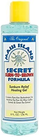 Maui Island Secret Burn-To-Brown Formula, Sunburn Relief Healing Gel 8 Oz. by Maui Island Secret