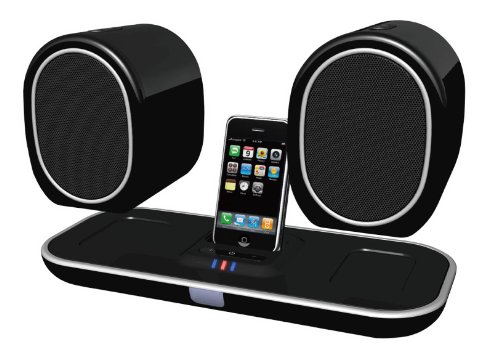 Cresta IPD800 Docking Station mit tragbaren Lautsprechern und USB W-LAN Stick f&uuml;r Apple iPod/iPhone schwarz