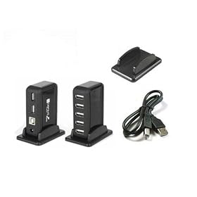 Hub 7 ports Hub USB 480Mbps avec alimentation secteur fournie + socle