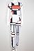Aro Lora Women's Short Sleeve Geometric Floral Print Long Bodycon Pants Jumpsuits Rompers Clubwear Medium White