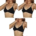 3 PACK - Womens CALVIN KLEIN LINGERIE: Perfectly Fit Sexy Black Wireless & Seamless Bra