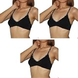 3 PACK - Womens CALVIN KLEIN LINGERIE: Perfectly Fit Sexy Black Wireless & Seamless Bra