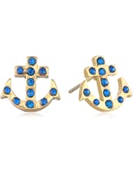 Betsey Johnson "Anchor Boost" Anchor Stud Earrings