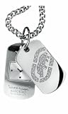 Image of Marc Ecko E85010G1 Unisex Classic Analogue movement Polished Silver Case with Iced Rhino Flat-Link Necklace Chain White Dial
