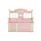 Levels Of Discovery Rock-A-My-Baby Bench Seat with Storage Pink/Cream