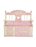 Levels Of Discovery Rock-A-My-Baby Bench Seat with Storage Pink/Cream