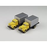 N Die-Cast 1954 IH R-190 Van, Yellow/Silver (2)
