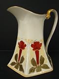 Limoge Handpainted Pitcher Art Deco Style