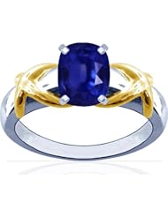 Platinum Cushion Cut Blue Sapphire Solitaire Ring