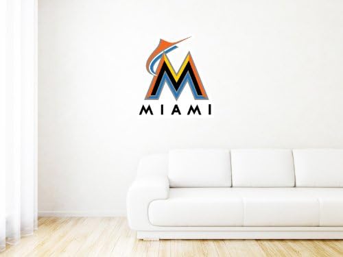 Miami Marlins MLB Logo Wall Graphic Decal Sticker (23" x 25")