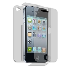 Skinomi TechSkin - Invisible Cell Phone Protector Shield Full Body Skin for Apple iPhone 4 + LIFETIME REPLACEMENTS