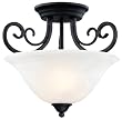 Hardware House 544874 Tuscany 14-1/2-Inch by 12-1/2-Inch Ceiling Lighting Fixture Textured Black