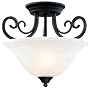 Hardware House 544874 Tuscany 14-1/2-Inch by 12-1/2-Inch Ceiling Lighting Fixture Textured Black