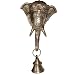 Animal Sculpture Brass Elephant with Bell 5.75 x 3.75 x 10.5 inches