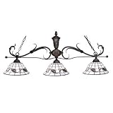 Dale Tiffany 6054/3LBV Iron 3-Island Light , Antique Bronze and Art Glass Shade