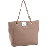 Magid Paper Straw Metallic Four-Poster Tote