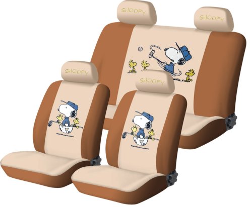 Holiday Season- FREE upgrade any shipping service to PRIORITY MAIL (only takes about 2-3days.) Snoopy universal car seat cover - 10pcs full set... beige -FREE gift of Non-slip Dash Grip Pad mat