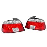 A Pair of Depo Red and Clear lense LED Tail Lights - BMW 5-Series E39 4DR 1997-2000 by Depo