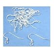20 Fish Hook Earrings Sterling Silver Earwires W/Coil