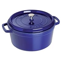 Staub 4 Quart Round Cocotte, Blue