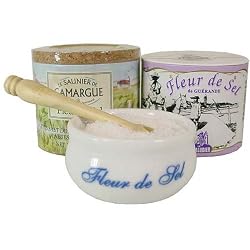 Fleur de Sel Ceramic dish for salt with Fleur de sel from France