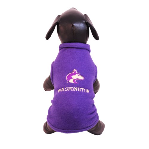 NCAA Washington Huskies Polar Fleece Dog Sweatshirt, Large