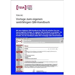 Vorlage zum eigenen webf�higen QM-Handbuch, 1 CD-ROM F�r Browser Firefox 2.0 oder h�her, Internet Explorer 6.0 oder h�her, Opera 10, Safari 3.1. �berarbeiten mit MS Frontpage oder Dreamweaver