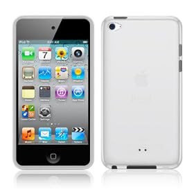 TeckNet iPod Touch 4th Generation Silicone Case & 2 x Screen Protectors for for New Apple iPod Touch 4 4th Generation - 8GB 32GB 64GB - White