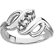 14K White Gold Mother's Ring - 3 Gemstone -- YOU CHOOSE THE COLORS!