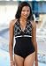 Circle Print Maillot (NEW NAVY PRINT,18 W)