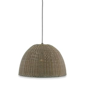 Royce Lighting RLPE2000-50 Outdoor Rattan Pendant Lamp Dark Tan by Royce Lighting