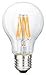 Brite Innovations Energy Saving 7-Watt LED Filament Light Bulb Soft White 2700K - Exact Equivalent Replacement to Standard Incandescent A19 60W Classic Bulb