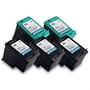 3 HP 92 Black & 2 HP 93 Tri-Color Remanufactured Ink Cartridges