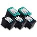 3 HP 92 Black & 2 HP 93 Tri-Color Remanufactured Ink Cartridges