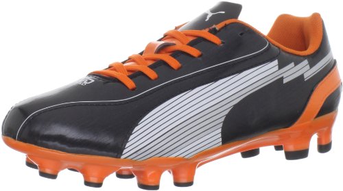 Puma Evospeed 5 FG JR Soccer Cleat (Little Kid/Big Kid),Black/White/Team Orange,6 M US Big Kid On Sale