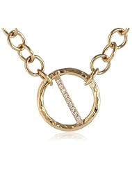 Kelly Wearstler Victoria 18k Gold Finish Clear Faceted Crystal Pendant Necklace, 20"