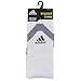 adidas Unisex-US Traxion Impact Crew Football & Basketball Crew Sock (1-Pair), White/Black/Light Onix, 6.5-9