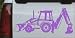 Backhoe Tractor Business Car Window Wall Laptop Decal Sticker -- Purple 8in X 3.5in