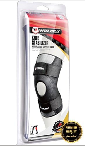 Knee Brace (Extra-large) from Winmax. Open Patella, Support & Bilateral Dual Side Stabilizer, Braces for running, exercise, Athletic Sports Arthritis Acl Meniscus Tear, Neoprene Sleeve for Warmth & Healing, Effective pain relief!
